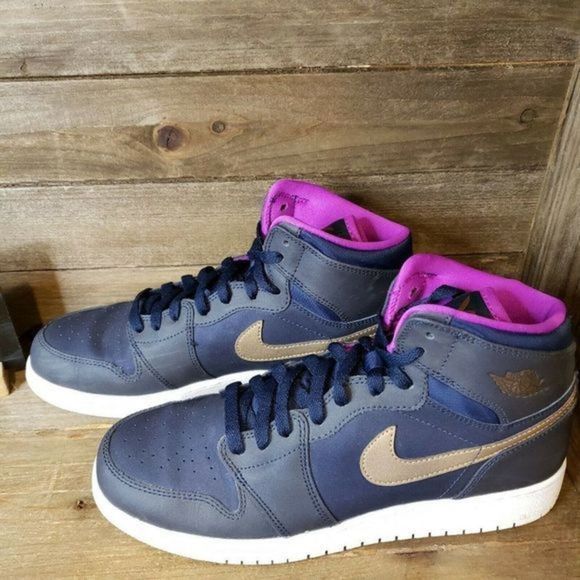 Womens Nike Jordan 1 Retro High Maya Moore Purple Power Sneakers Shoes Size 10.5 - Picture 2 of 6